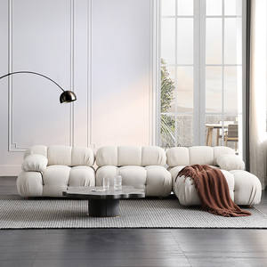 <span class=keywords><strong>Sofa</strong></span> Seksional Desainer Minimalis Mario Gaya Creamy Set Ruang Tamu Modular Dapat Dikombinasikan Bebas Kain Chameleon Isi Spons - Product Image 3