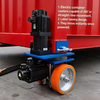 Roue pivotante télécommandée électrique super robuste pour conteneur ISO, en PU/acier/fonte de fonte, pour conteneurs maritimes