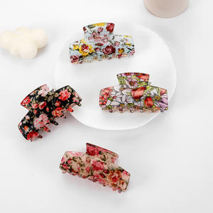 กิ๊บติดผมทรงสี่เหลี่ยมลายดอกไม้ขนาด 8.5 ซม. กิ๊บติดผมทรงสี่เหลี่ยมแบบเรียบง่ายขนาด 8.5 ซม. - Product Image 3