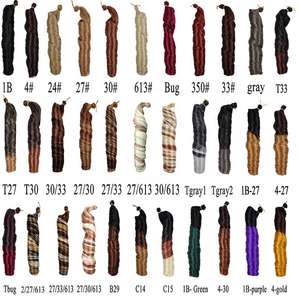 วิกผมลอนแบ<span class=keywords><strong>บ</strong></span><span class=keywords><strong>ลอน</strong></span>หลวม<span class=keywords><strong>ผม</strong></span>ถักสีออมเบรสังเคราะห์24นิ้ว - Product Image 4