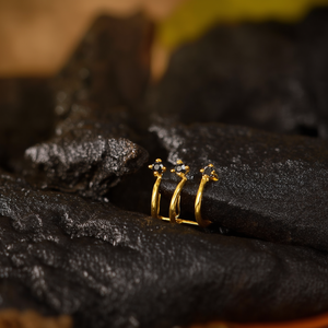 ต่างหูแฟชั่นแบบติดหู ชุบทอง PVD สแตนเลสสตีล 316L ทนทาน ดีไซน์มินิมอล - Product Image 3