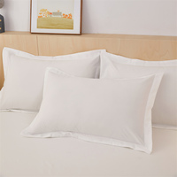 Ensemble de literie de luxe en tissu uni de qualité supérieure 200TC 40s, tissé, lavable, 4 pièces, drap plat