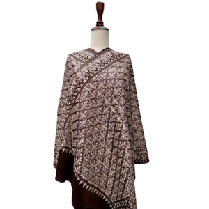 Elegant Machine Embroidered <b>Scarves</b> Stoles Traditional Floral Fashion Accessory Private Label Factory Wholesale Supply - Product Image 4