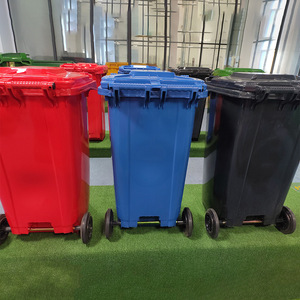 Contenedor de Basura para Exteriores de 240L, Rectangular, de Plástico HDPE con Tapa, para Reciclaje - Product Image 2
