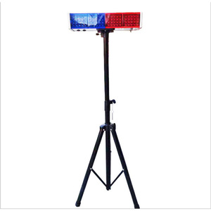 Solar Powered Flashing <b>Red</b> Blue LED Traffic Safety Warning Light Integrated Type Fixed Installation PC <b>Material</b> Model 365 - Product Image 2