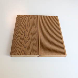 Chống Trơn Trượt Chống Tia Cực Tím Màu Kéo Dài Sâu Nổi Hạt Gỗ Tếch Rắn Gỗ Ngoài Trời Nhựa Composite WPC Decking Chống Thấm Nước Chống Trơn Trượt - Product Image 3