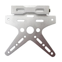 Support de plaque d'immatriculation universel réglable en aluminium CNC pour scooter et moto, fixation arrière électrique en alliage