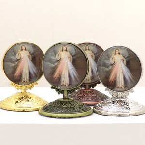 Artículos católicos personalizados chapados en oro Jesús <span class=keywords><strong>Nuestro</strong></span> <span class=keywords><strong>Padre</strong></span> Virgen María Decoración Hogar Coche Protección Iglesia Artesanía - Product Image 5