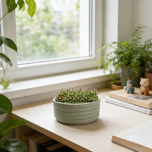 <span class=keywords><strong>Fioriera</strong></span> <span class=keywords><strong>Rotonda</strong></span> <span class=keywords><strong>in</strong></span> <span class=keywords><strong>Cemento</strong></span> a Strisce per Esterni, Vaso Grande per Cortile, <span class=keywords><strong>Fioriera</strong></span> Personalizzabile con Logo e Colore, Decorazione Paesaggistica, Contenitore per Fiori - Product Image 2