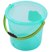 Seau d'alimentation pour veau de 8 L avec poignée en plastique, tétine rouge et tuyau à valve bleue pour l'alimentation des jeunes bovins en élevage