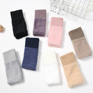 Longs <span class=keywords><strong>gants</strong></span> demi-doigts solides <span class=keywords><strong>pour</strong></span> femmes <span class=keywords><strong>pour</strong></span> l'écriture d'<span class=keywords><strong>hiver</strong></span> conduite bureau tricot écran tactile chauffe-mains - Product Image 1
