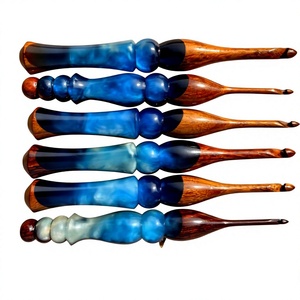 Handmade Wooden & Resin <b>Crochet</b> <b>Hook</b> <b>Set</b> for Crocheting and Hand Knitting - Product Image 1