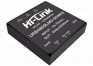 Convertidor CC-CC Aislado Hi-link URB4809LMD-50WR3 URB4812LMD-50WR3 de 50W, Convertidor DIP Regulado de Entrada Amplia 4:1, de 48V a 9/12/24V - Product Image 2