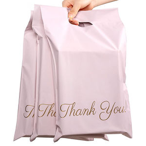Sac de courrier en plastique de remerciement, sacs de <span class=keywords><strong>livraison</strong></span> en Poly, avec poignée, rose, noir, blanc, 50 pièces - Product Image 1