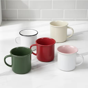 Imitation <b>Enamel</b> Ceramic <b>Mug</b> Custom Logo Cartoon Nostalgic Vintage Advertising Gift Coffee Cup Microwave Safe High-Temperature - Product Image 1