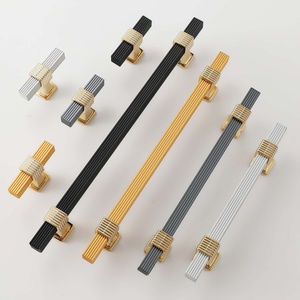 Nordic Light Luxury Aluminum Alloy Hollow Cabinet Pulls Drawer Handles for Bedroom Bathroom Kitchen Dresser Wine Shoe - Product Image 2