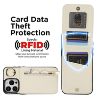 Étui en Cuir PU pour Téléphone Portable, Pochette Support de Cartes, Portefeuille pour iPhone 16, Housse de Protection Mobile