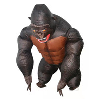 Costume de mascotte d'animal gorille gonflable unisexe, taille adulte, couleur personnalisable, pour fête de cosplay d'Halloween, festival actif