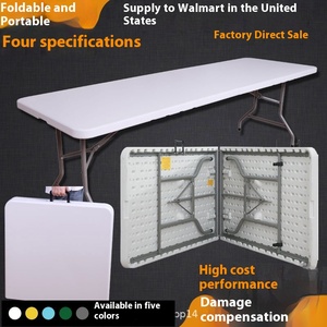 Bán buôn hiện đại có thể gập lại khung sắt ngoài trời nhựa <span class=keywords><strong>Net</strong></span> bảng đêm thị trường gian hàng cắm trại dài bàn ăn nhà sử dụng bảng điều khiển gỗ - Product Image 2
