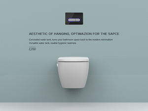 Hôtel salle <span class=keywords><strong>de</strong></span> bains mur suspendu double chasse d'eau, réservoir d'eau <span class=keywords><strong>de</strong></span> <span class=keywords><strong>toilette</strong></span> OEM caché, réservoir <span class=keywords><strong>de</strong></span> réservoir caché - Product Image 2