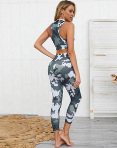 High waist stretch <b>leggings</b> yogawear <b>Top</b> Fitness Gym <b>Leggings</b>,Bra Sweat Releasing Yoga Set - Product Image 5