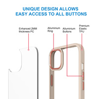 Étui résistant aux rayures et aux chocs pour iPhone 13 14, 1 pièce, prix d'usine, en alliage Transparent, 2mm, prix de gros