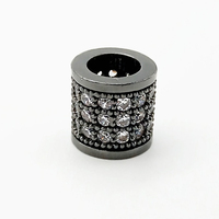 Lot de perles en cuivre pour la fabrication de bijoux, tubes, perles en CZ, matériel de fabrication, espaceurs en laiton