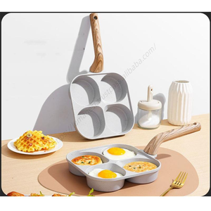 Sartén Antiadherente de Aluminio al por Mayor con 4 Orificios de Cocción, Calentamiento Uniforme para Uso General en Estufas de Gas e Inducción - Product Image 1