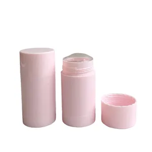 30g 50g 75g Plastic Deodorant Tubes Pink Glossy Matte Stick And Cute Empty Deodorant Container Cosmetic Packaging