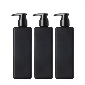 Flacon pompe carré en PET noir de 500 ml, emballage beauté, rechargeable, pour huile essentielle, shampoing, après-shampoing et <span class=keywords><strong>gel</strong></span> <span class=keywords><strong>douche</strong></span> - Product Image 6