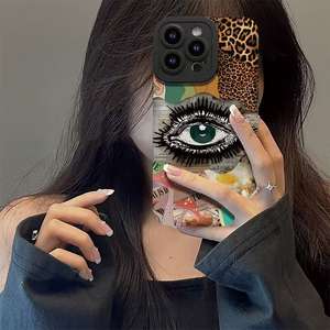 Léopard Eye Carte Impression Élève Oeil Pro Caméra Trou TPU Housse de Téléphone Portable pour Iphone 8 X Xr Xs Max 11 12 13 14 15 16 17 Pro - Product Image 4