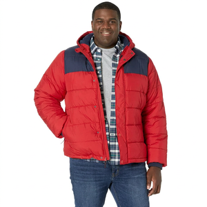 OEM personalizado de alta calidad de los hombres brillante chaqueta acolchada con capucha Casual cierre de cremallera para el invierno bajo MOQ al por mayor personalizado Puffy - Product Image 1