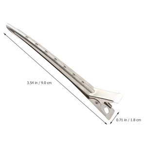 Pinzas para Seccionar el Cabello Plateadas, Pinzas Profesionales para Peinar, Accesorios para Peluquería, Logotipo Personalizado - Product Image 2