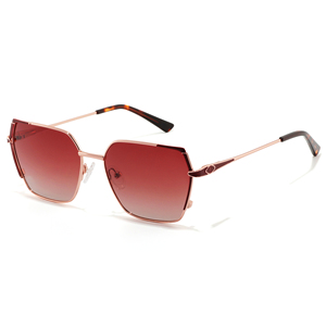 Lunettes de soleil polygonales à monture métallique, verres polarisés TAC, protection UV400, unisexe, pour la plage, les voyages et le quotidien - Product Image 1