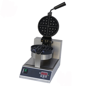 Machine à gaufres commerciale électrique à gaufres de 18cm de diamètre et d'épaisseur antiadhésive à commande numérique (WB-03D) - Product Image 1