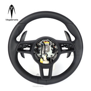 Compatible avec Porsche 911 996 Cayenne 958 718 Boxster 918 Cayman Macans Panamera Taycan <span class=keywords><strong>GT3</strong></span> <span class=keywords><strong>RS</strong></span> 970 Carrera Volant en cuir intégral - Product Image 1