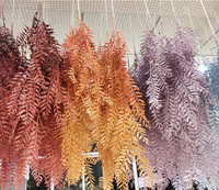 Fleurs artificielles en forme de feuille de croissant, suspendues au plafond, pour la décoration d'hôtels, de mariages, de maisons, de salles de banquet, fleurs murales à longues branches