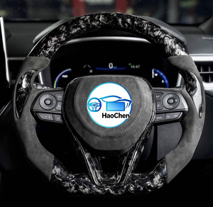 Volante de Cuero Completo Resistente con Botones de Control Múltiple, Compatible con <span class=keywords><strong>Toyota</strong></span> Prius Axio Cross <span class=keywords><strong>Hybrid</strong></span>, Piezas de Mejora para Automóviles - Product Image 1
