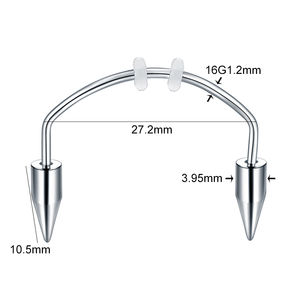 स्टेनलेस स्टील की अंगूठी सी रॉड पिशाच नुकीले स्पाइक होंठ घेरा के छल्ले मुस्कान भेदी टाइगर दांत ड्रेकुला संवर्धन फीता कील पिशाच piercin - Product Image 3