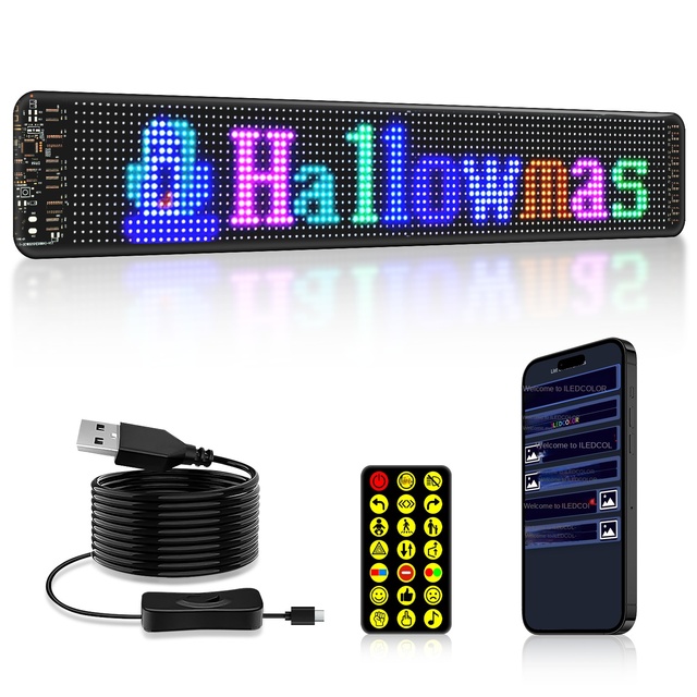 LED Flexible Soft Screen Shop Billboard Ultra-Thin Waterproof Refit-Free Car Full Color 720x480 Highlight Brightness