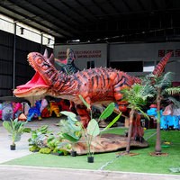 Dinosaure mécanique personnalisé CE, modèle réaliste de Carnotaurus animatronique, équipement de parc à thème étanche