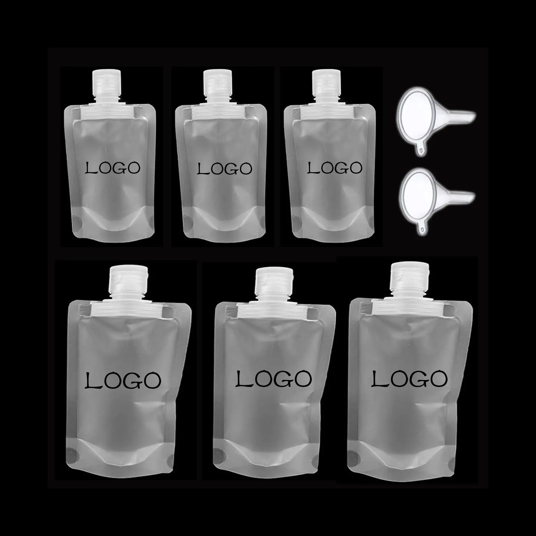 Yeni tasarım kozmetik losyon makyaj çıkarıcı dolum emzik kese su geçirmez sıvı torbası 100 ml özelleştirilebilir logo