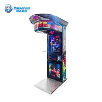 Machine de boxe d'entraînement à pièces RaiseFun personnalisée avec paiement par carte pour centre de jeux