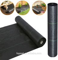 Couvre-sol agricole en géotextile tissé PP stabilisé aux UV Tapis anti-herbe pour le contrôle des mauvaises herbes Plantes en rouleau de tissu noir