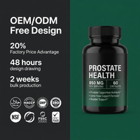 OEM/ODM Marque Privée Santé de la Prostate 850mg Capsules Haute teneur en protéines Soutien du flux urinaire et de la vessie Bien-être masculin Extrait à base de plantes Adulte