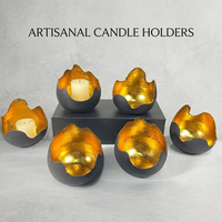 Nouvelle tendance de design, bougeoir en métal fer forgé en forme de flamme d'œuf de Pâques, fait à la main, de haute qualité, durable, décoration de la maison