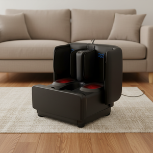 Masajeador de pies 2 en 1, reposapiés otomano Shiatsu, masajeador de pantorrilla, compresión de aire térmico, relajación de piernas, reposapiés para uso doméstico - Product Image 1