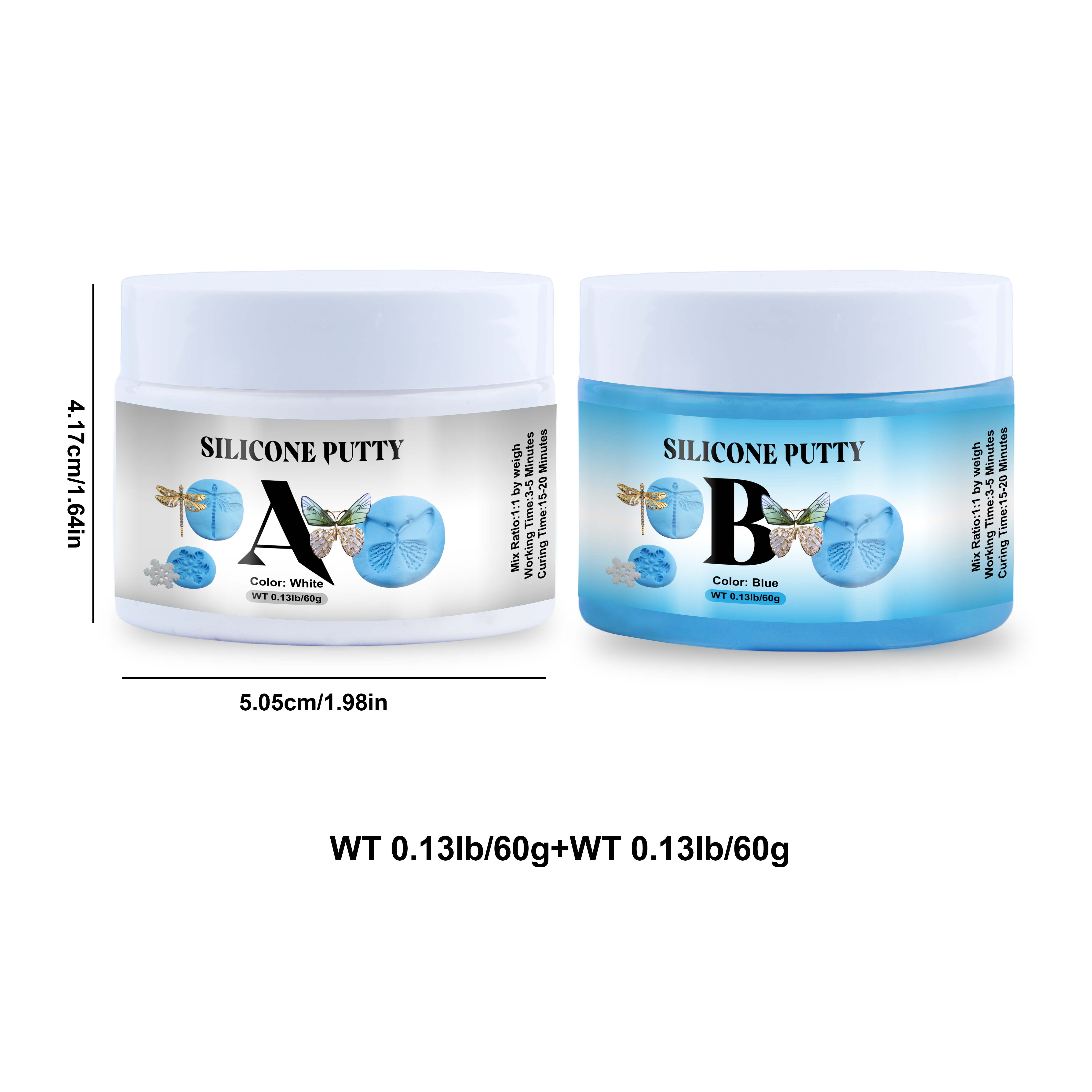 120g (60g A + 60g B)