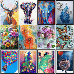 Quadro Mosaico 5D Personalizzato Fai da Te con Diamanti, Ricamo a Cerchio Pieno di Strass, Paesaggio Animale, Decorazione per la Casa - Product Image 2