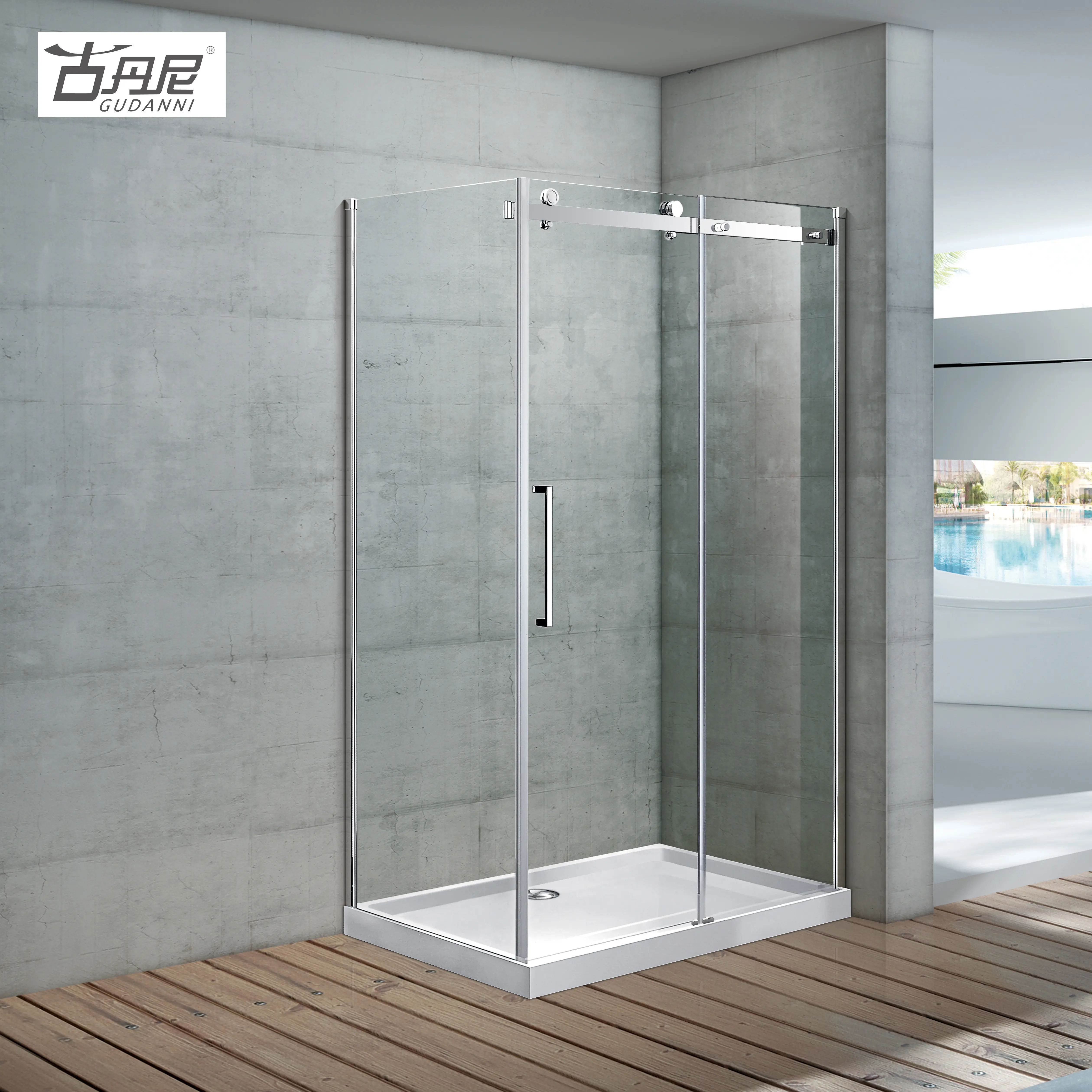 OEM Best Price Apartment Shower Enclosure Sliding Door Shower Glass Room GUD-A-303